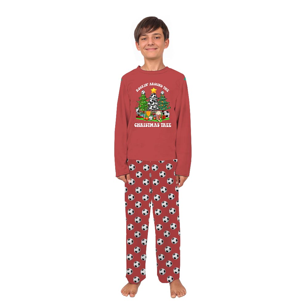Soccer Rockin’ Around The Christmas Tree Family Christmas PJs Including Dog Soccer Rockin’ Around The Christmas Tree Family Christmas PJs Including Dog