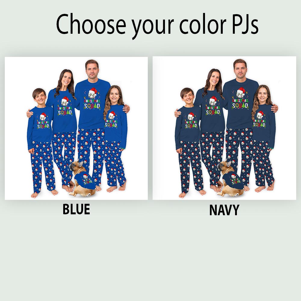 Baseball Christmas Squad Matching Family Pajamas Including Dog Baseball Christmas Squad Matching Family Pajamas Including Dog