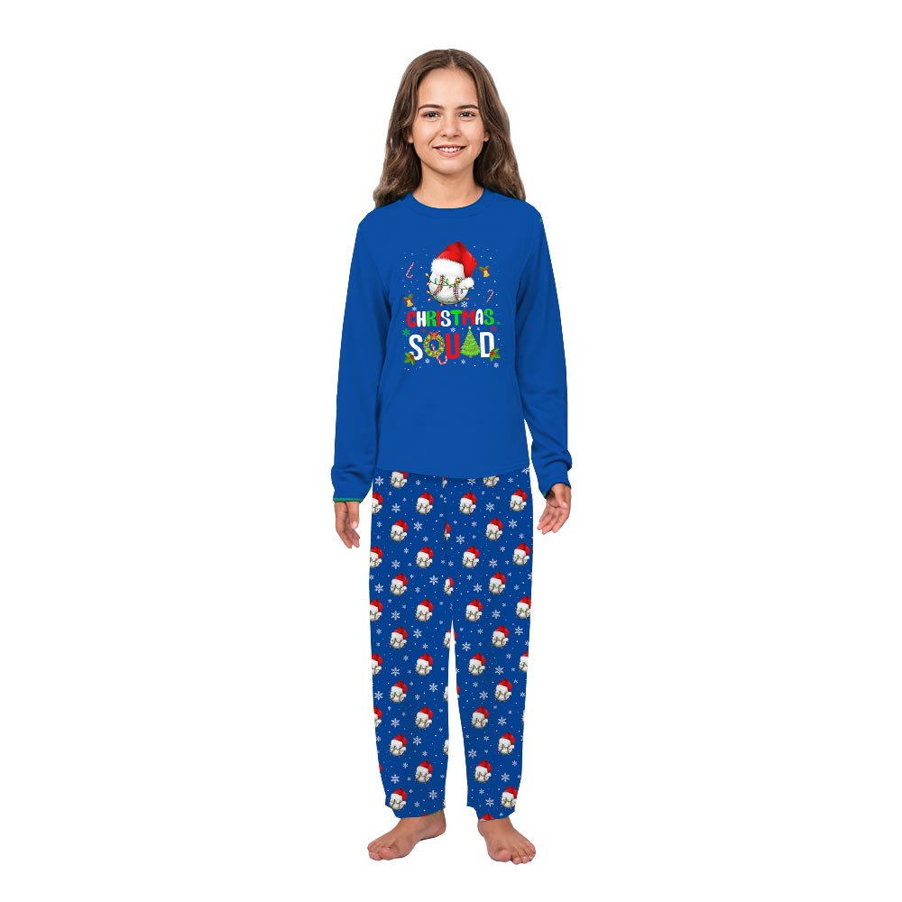 Baseball Christmas Squad Matching Family Pajamas Including Dog Baseball Christmas Squad Matching Family Pajamas Including Dog
