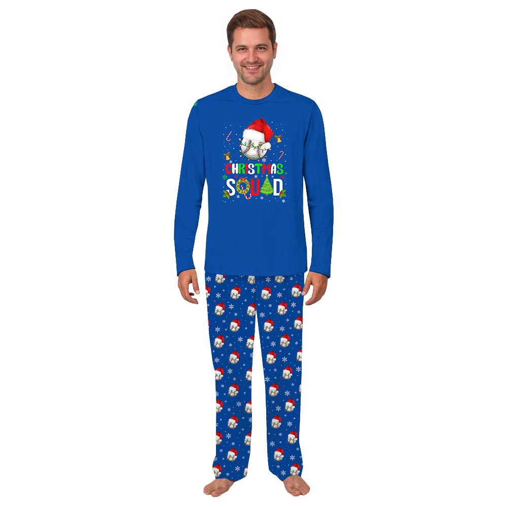 Baseball Christmas Squad Matching Family Pajamas Including Dog Baseball Christmas Squad Matching Family Pajamas Including Dog
