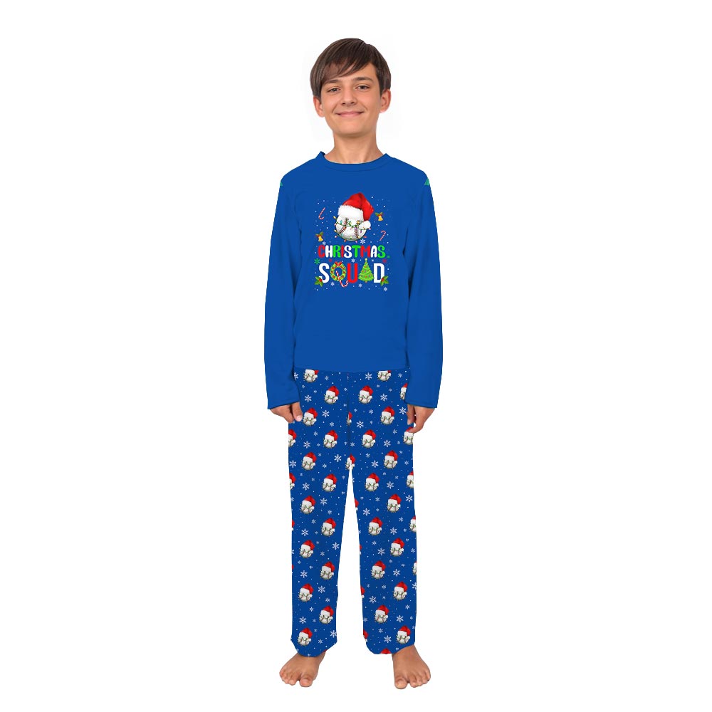 Baseball Christmas Squad Matching Family Pajamas Including Dog Baseball Christmas Squad Matching Family Pajamas Including Dog