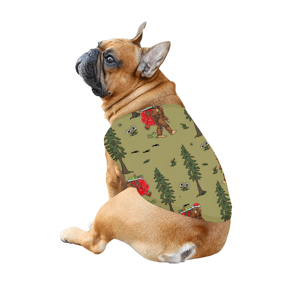 Festive Olive Green Bigfoot Christmas Pajamas Festive Olive Green Bigfoot Christmas Pajamas