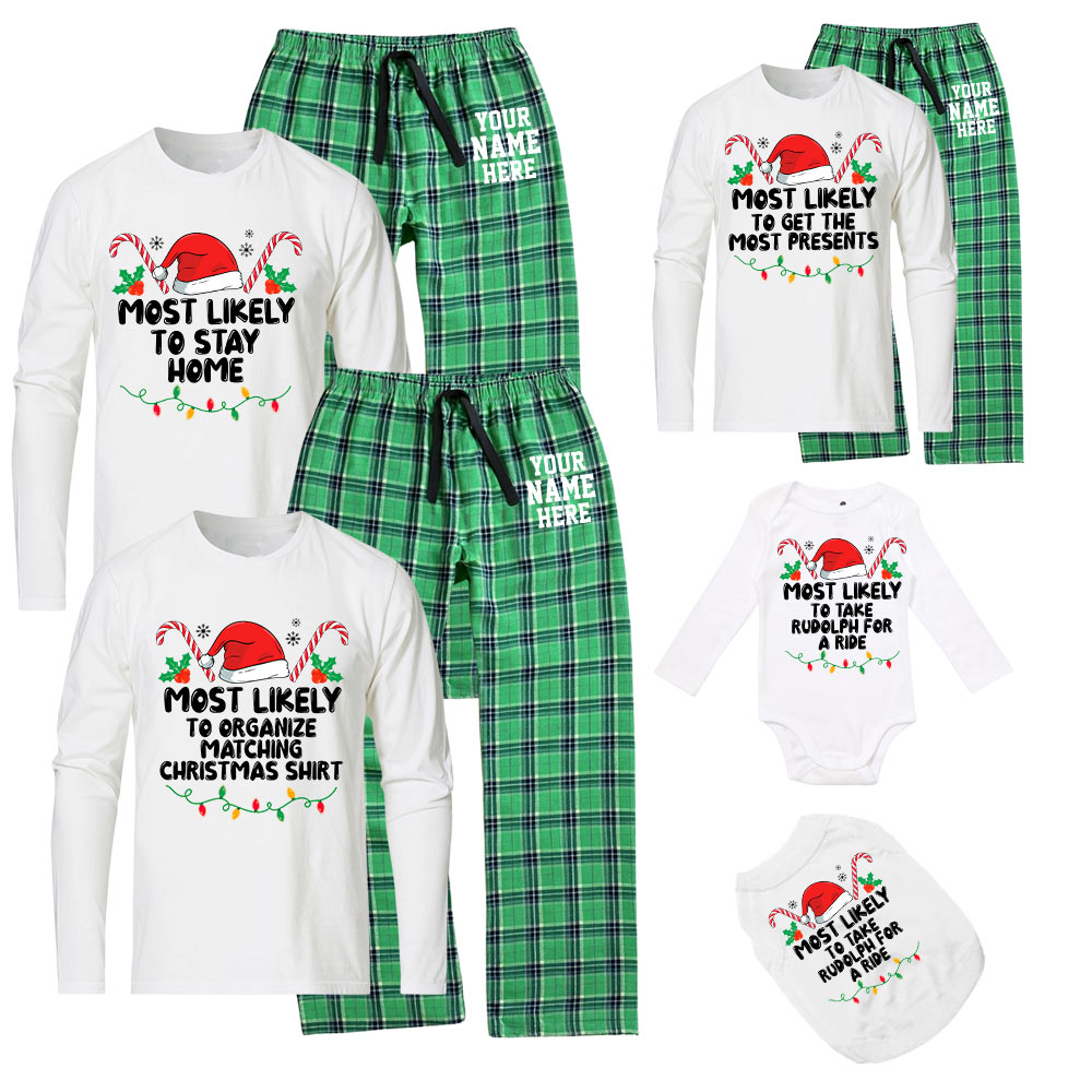 Most Likely To Christmas Pajamas Family 100 Cotton Most Likely To Christmas Pajamas Family 100 Cotton