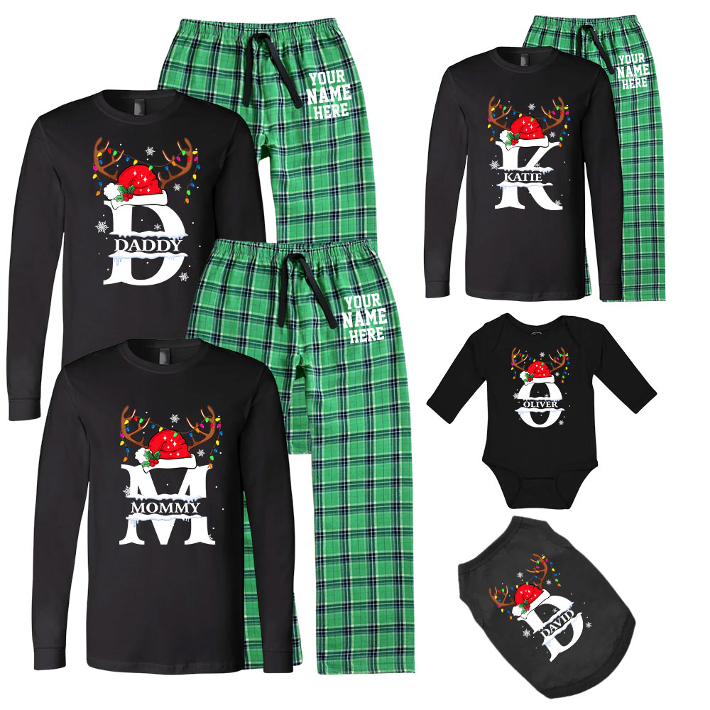 Customized Family Christmas Pajamas 100 Cotton With Name Customized Family Christmas Pajamas 100 Cotton With Name
