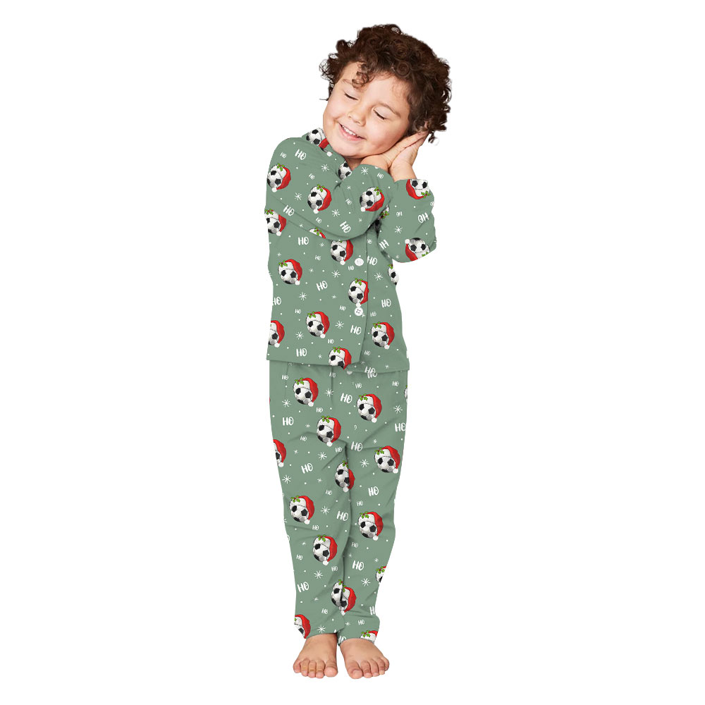 Cool Minty Soccer Christmas Pajamas Matching Dog
