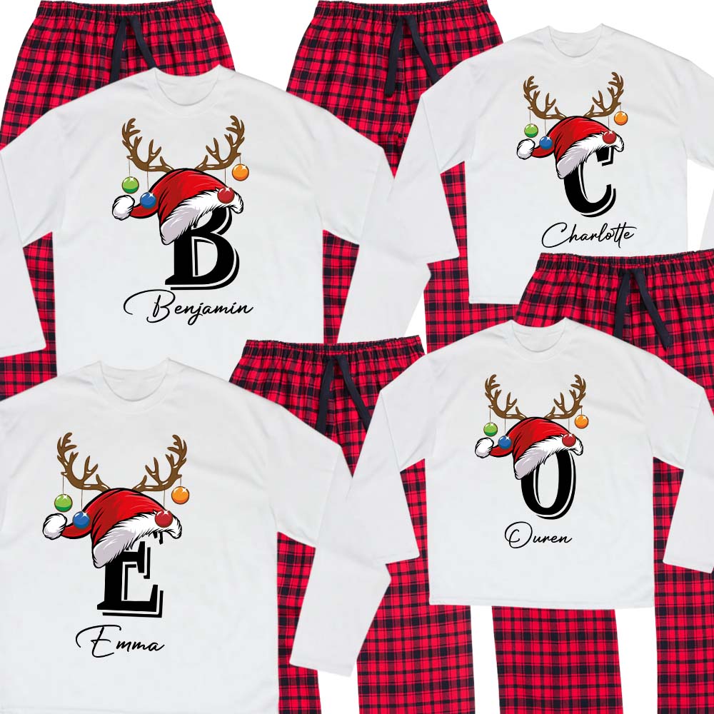 Monogrammed Matching Family Christmas Pajamas 100 Cotton