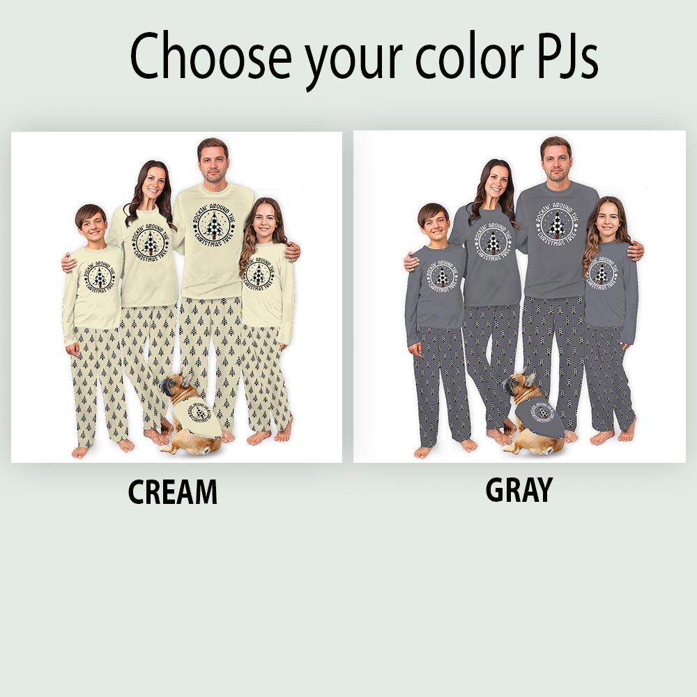 Soccer Tree Design Matching Christmas Pajamas Family With Dog