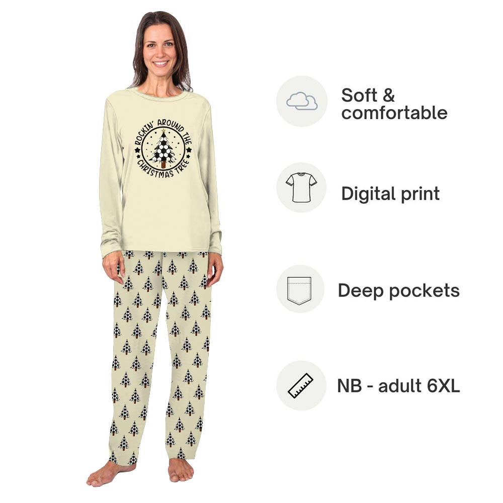 Soccer Tree Design Matching Christmas Pajamas Family With Dog