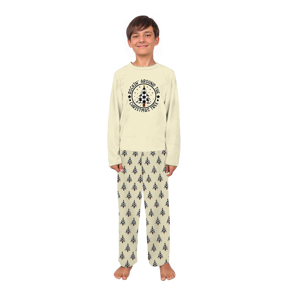 Soccer Tree Design Matching Christmas Pajamas Family With Dog