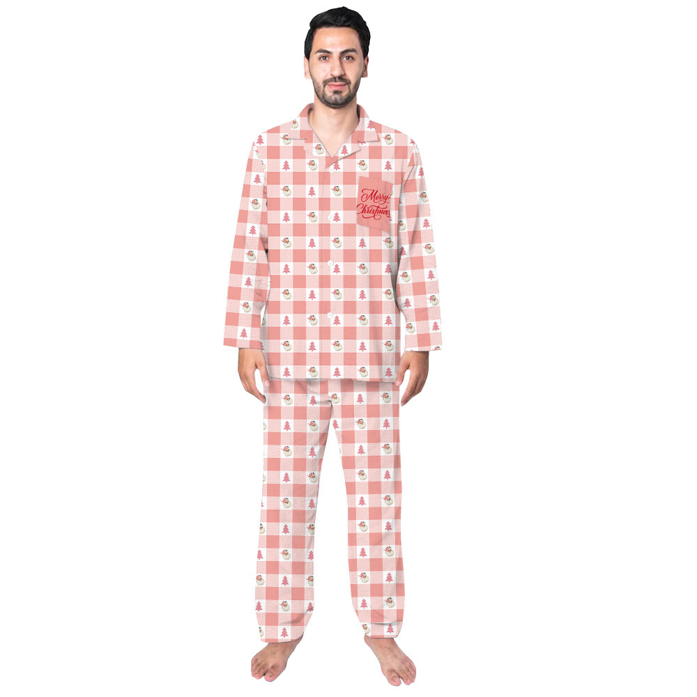 Funny Santa Pink Family Christmas Pajamas