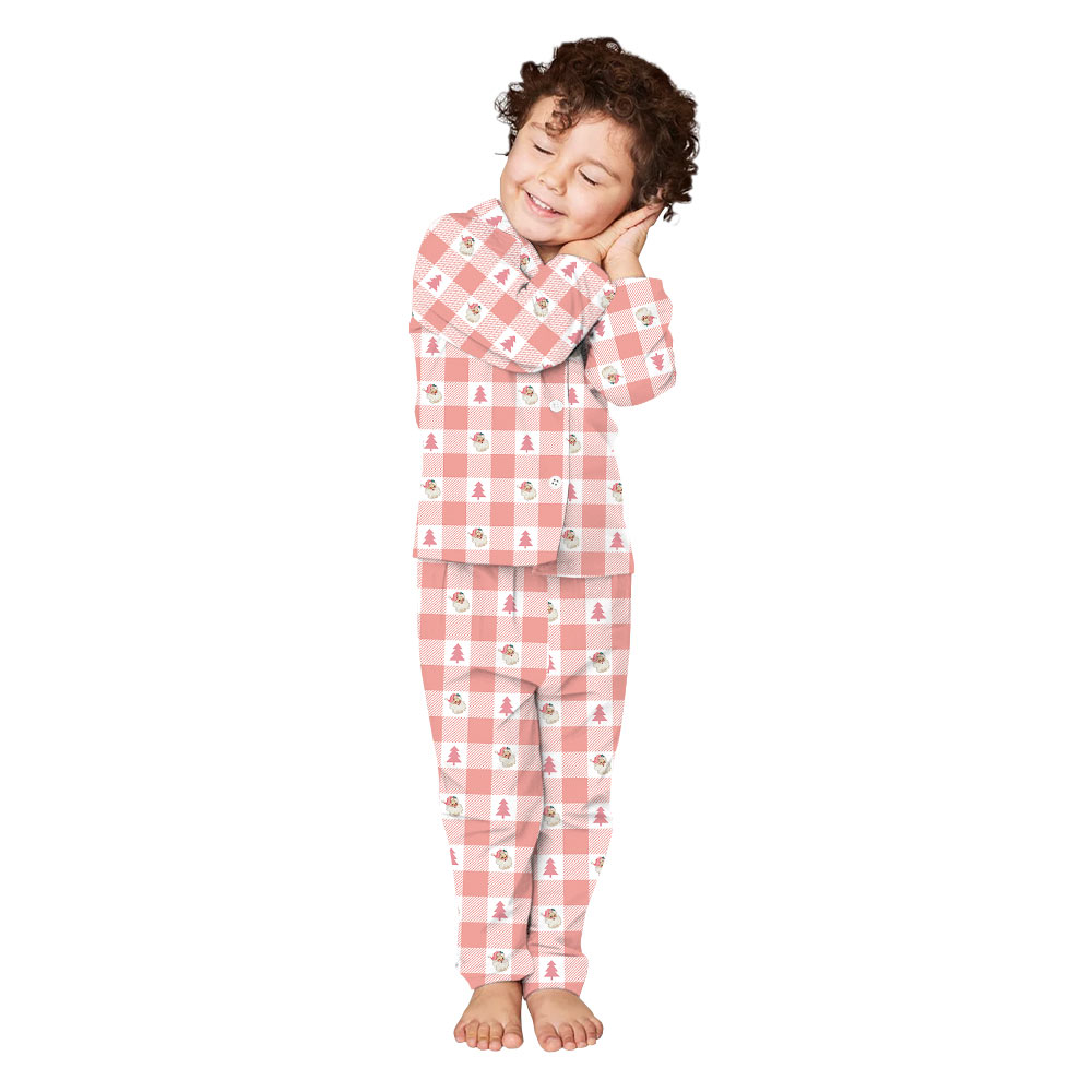 Funny Santa Pink Family Christmas Pajamas