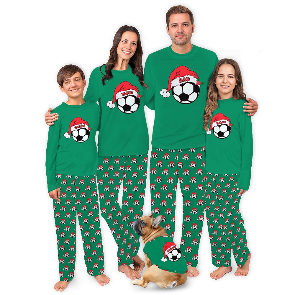 Personalized Family Holiday Pajamas for Soccer Lovers Personalized Family Holiday Pajamas for Soccer Lovers