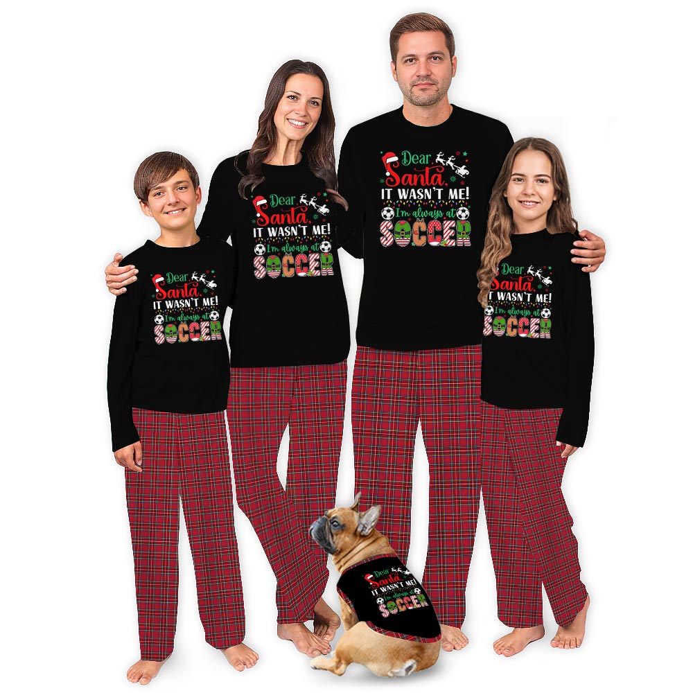 Funny Slogan Pyjamas with Soccer Theme for the Holidays