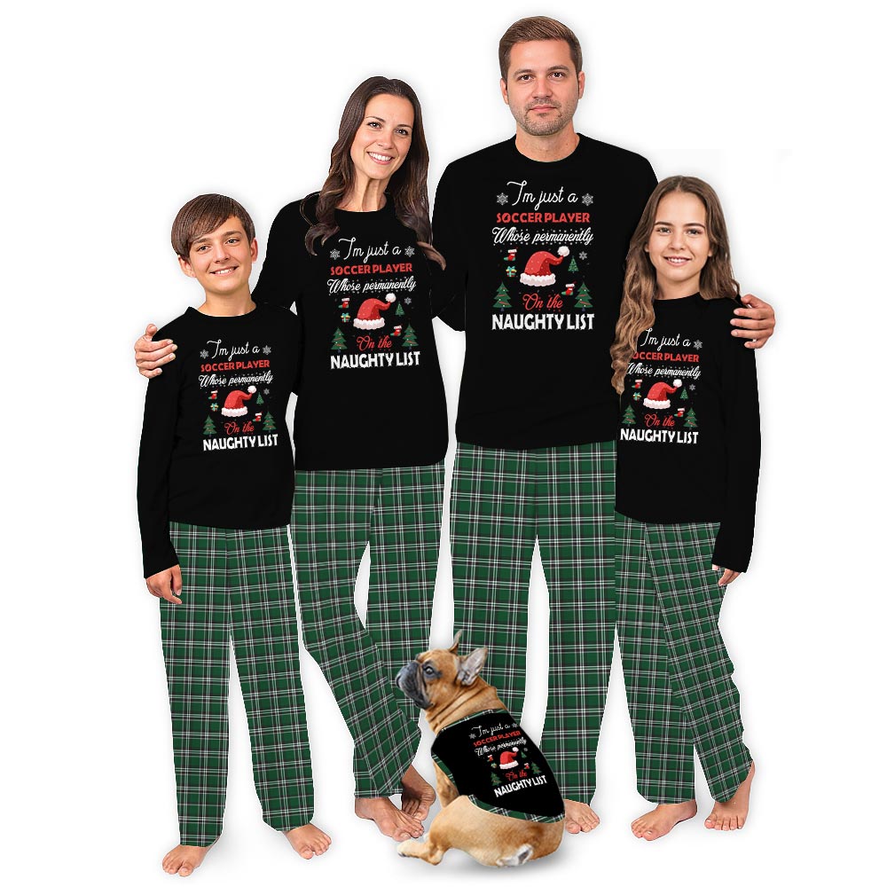 Naughty List Soccer Matching Dog and Human PJs Naughty List Soccer Matching Dog and Human PJs