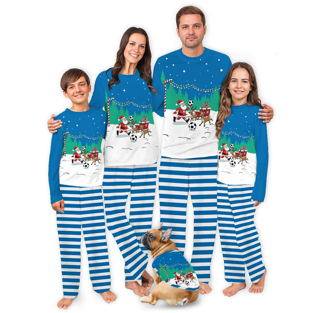 Funny Christmas Theme PJs For The Family And Dog
