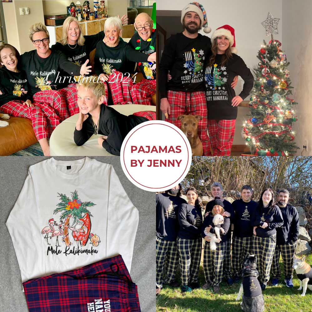 Personalized Motocross 100 Cotton Christmas PJs With Pockets Personalized Motocross 100 Cotton Christmas PJs With Pockets