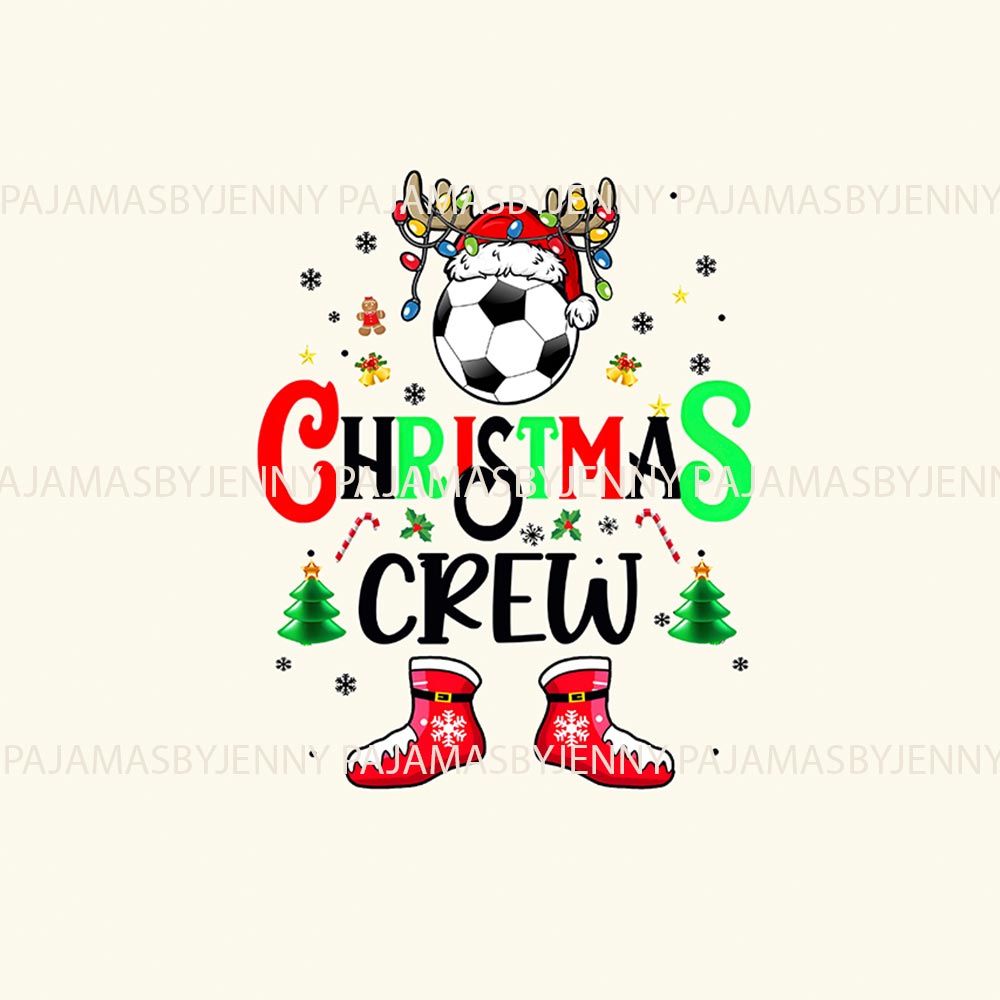 Festive Christmas Crew Kickoff Pajamas for the Family and Dog Festive Christmas Crew Kickoff Pajamas for the Family and Dog