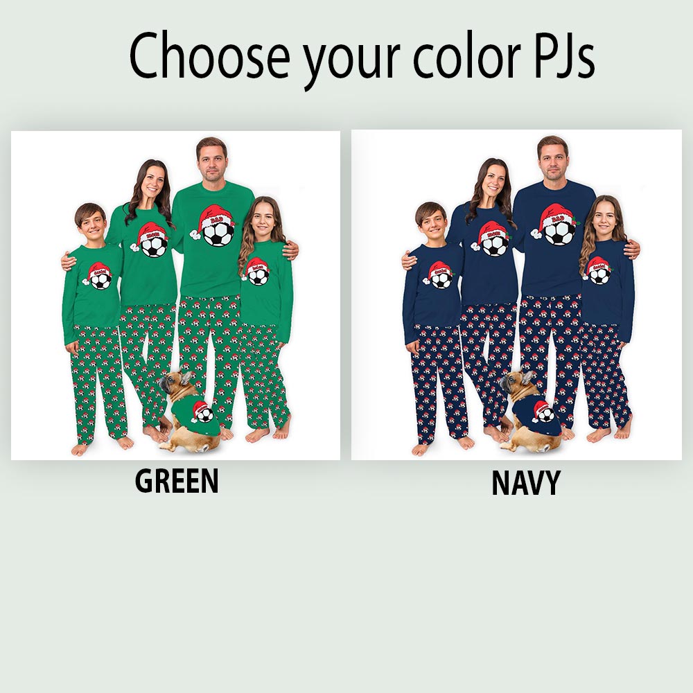 Personalized Family Holiday Pajamas for Soccer Lovers Personalized Family Holiday Pajamas for Soccer Lovers
