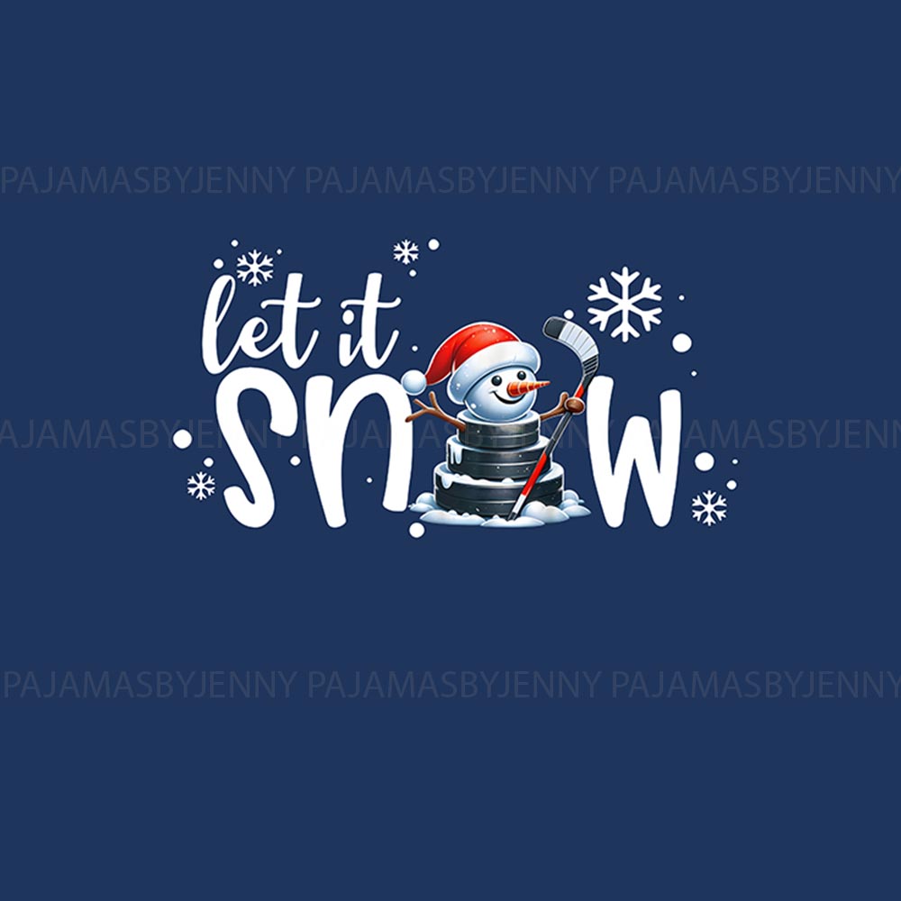 Hockey Snowman Pucks Family Matching Christmas Pajamas Dog Hockey Snowman Pucks Family Matching Christmas Pajamas Dog