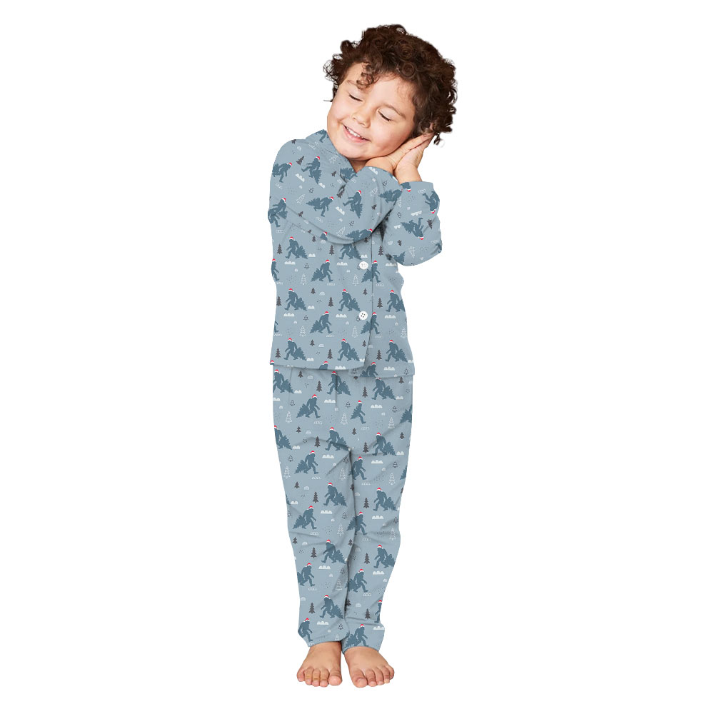 Festive Bigfoot Family Pajamas Personalized