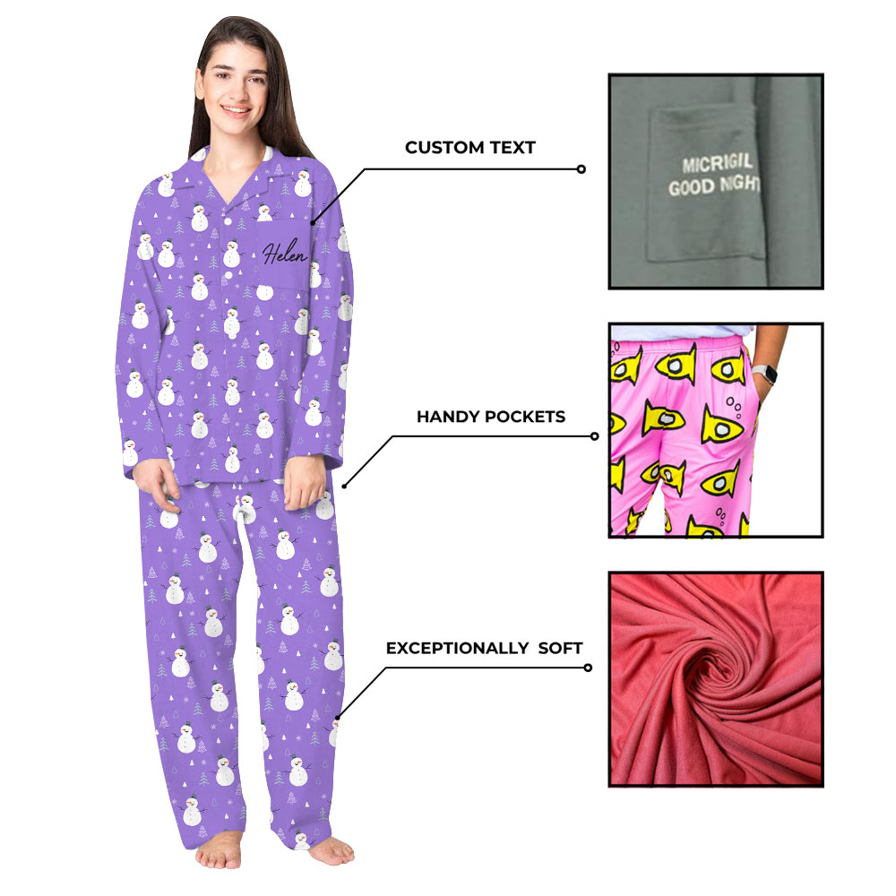 Wanted Personalized Snowman Family Christmas Pajamas Wanted Personalized Snowman Family Christmas Pajamas