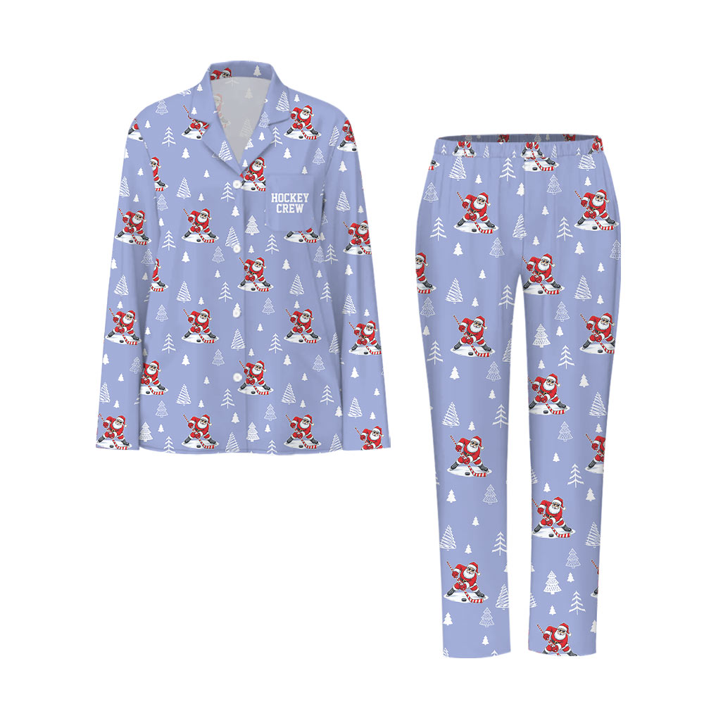 Exciting Hockey Family Pajamas with Dog Exciting Hockey Family Pajamas with Dog