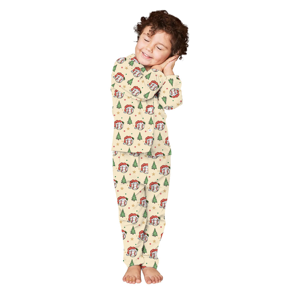 Wanted Baseball Christmas Pajamas for Family With Dog Wanted Baseball Christmas Pajamas for Family With Dog