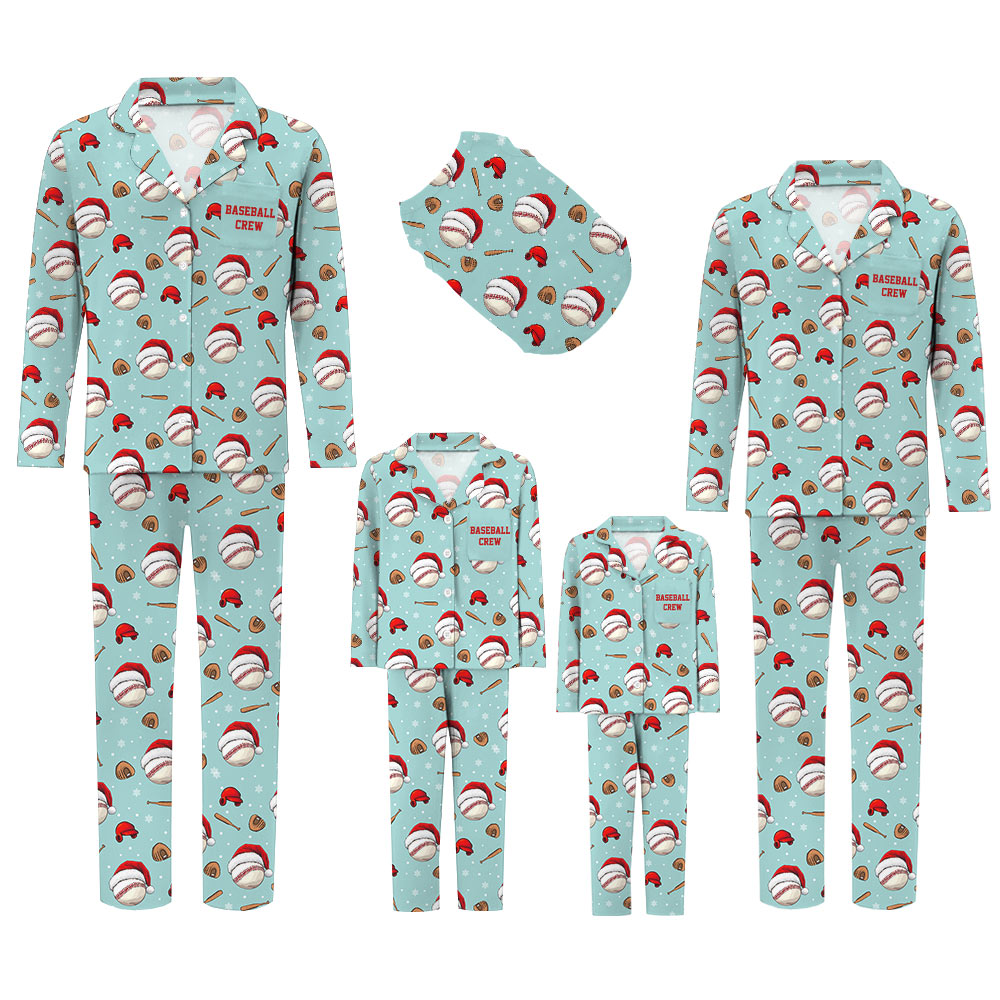 Delightful Baseball Family Christmas Pajamas Delightful Baseball Family Christmas Pajamas