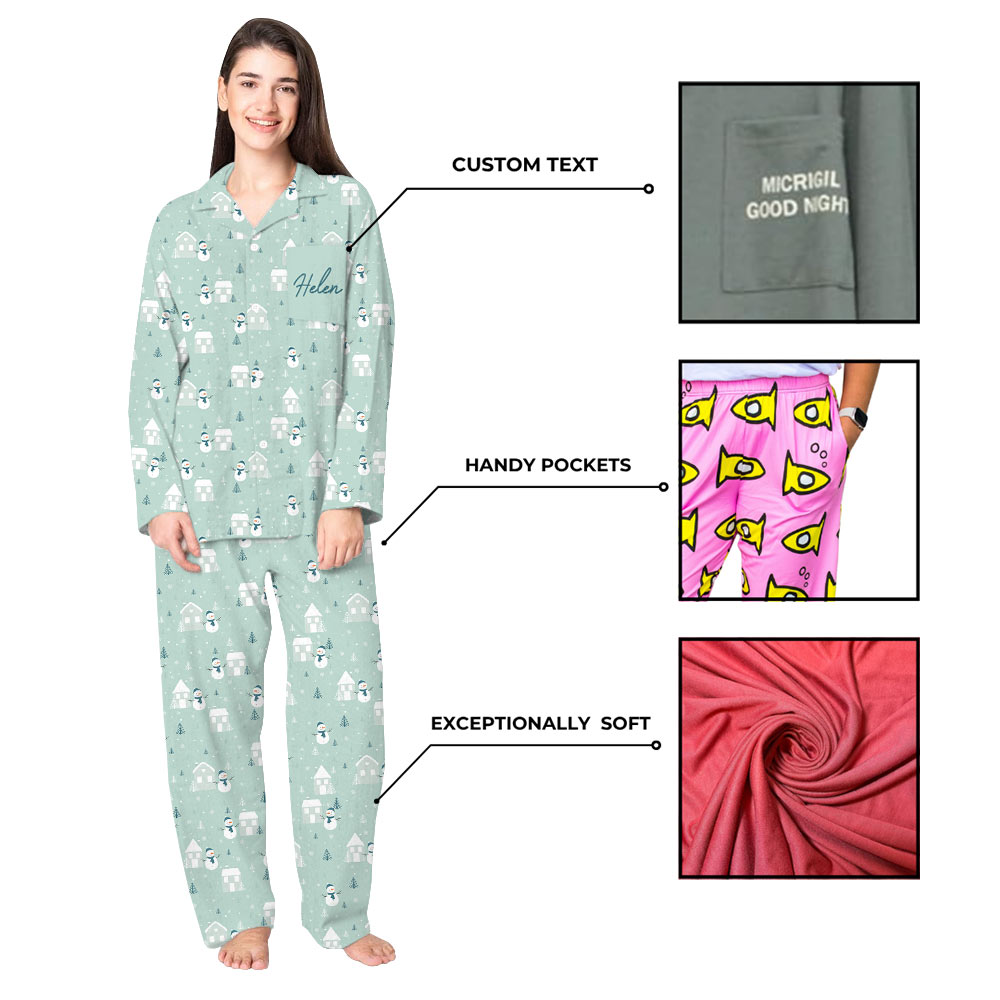 Delight Snowman Matching Family Pajamas Delight Snowman Matching Family Pajamas
