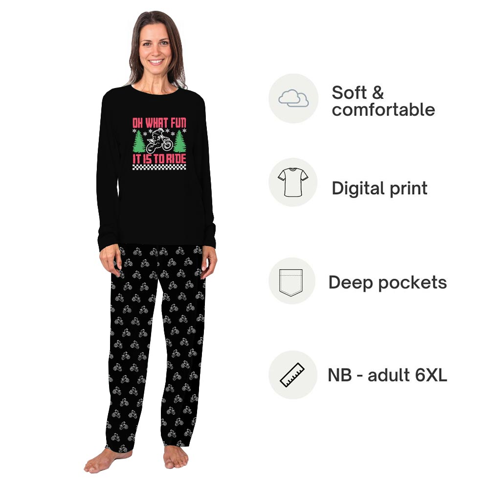 Motocross Theme Man And Dog Matching Pajamas with Fun Saying Motocross Theme Man And Dog Matching Pajamas with Fun Saying