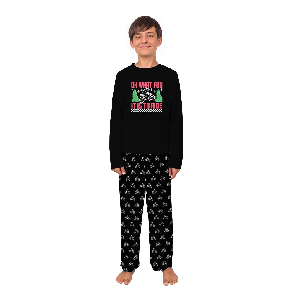 Motocross Theme Man And Dog Matching Pajamas with Fun Saying Motocross Theme Man And Dog Matching Pajamas with Fun Saying