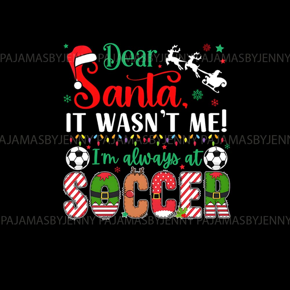 Funny Slogan Pyjamas with Soccer Theme for the Holidays