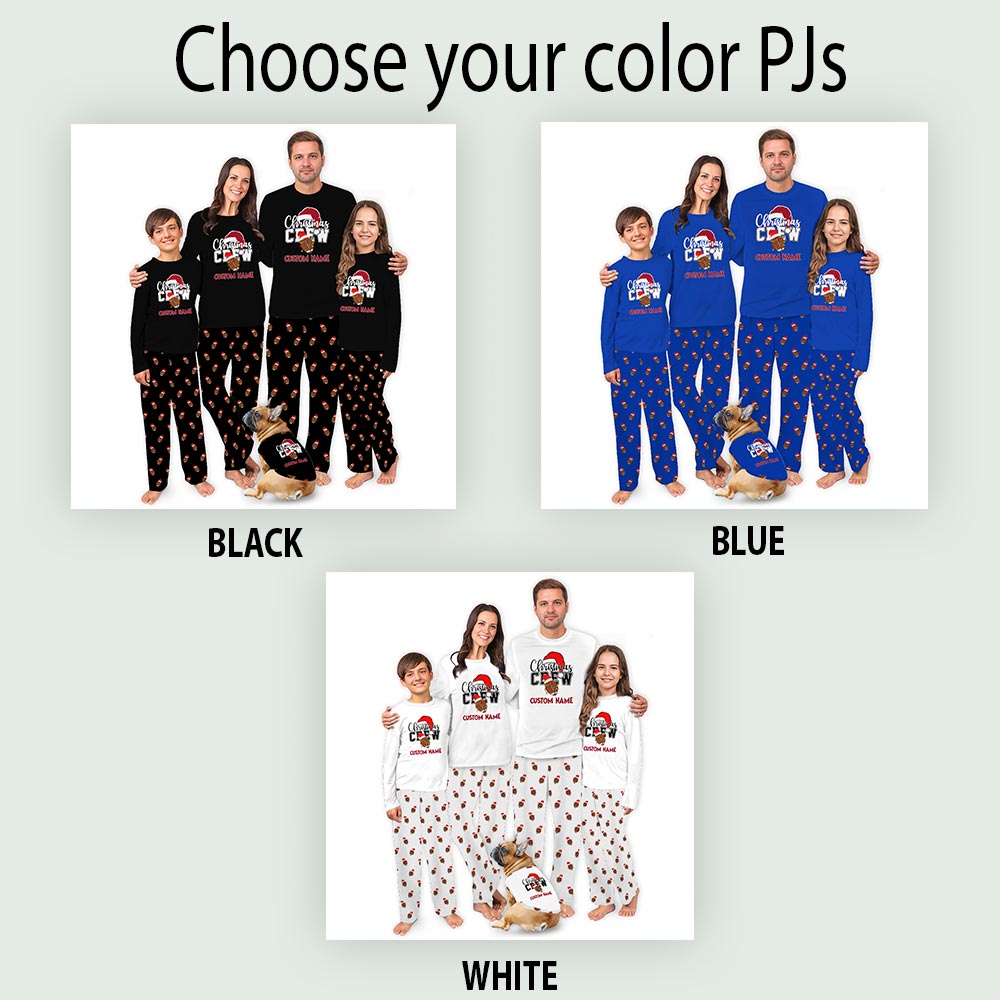 Name Personalized PJs Set with Christmas Football Theme