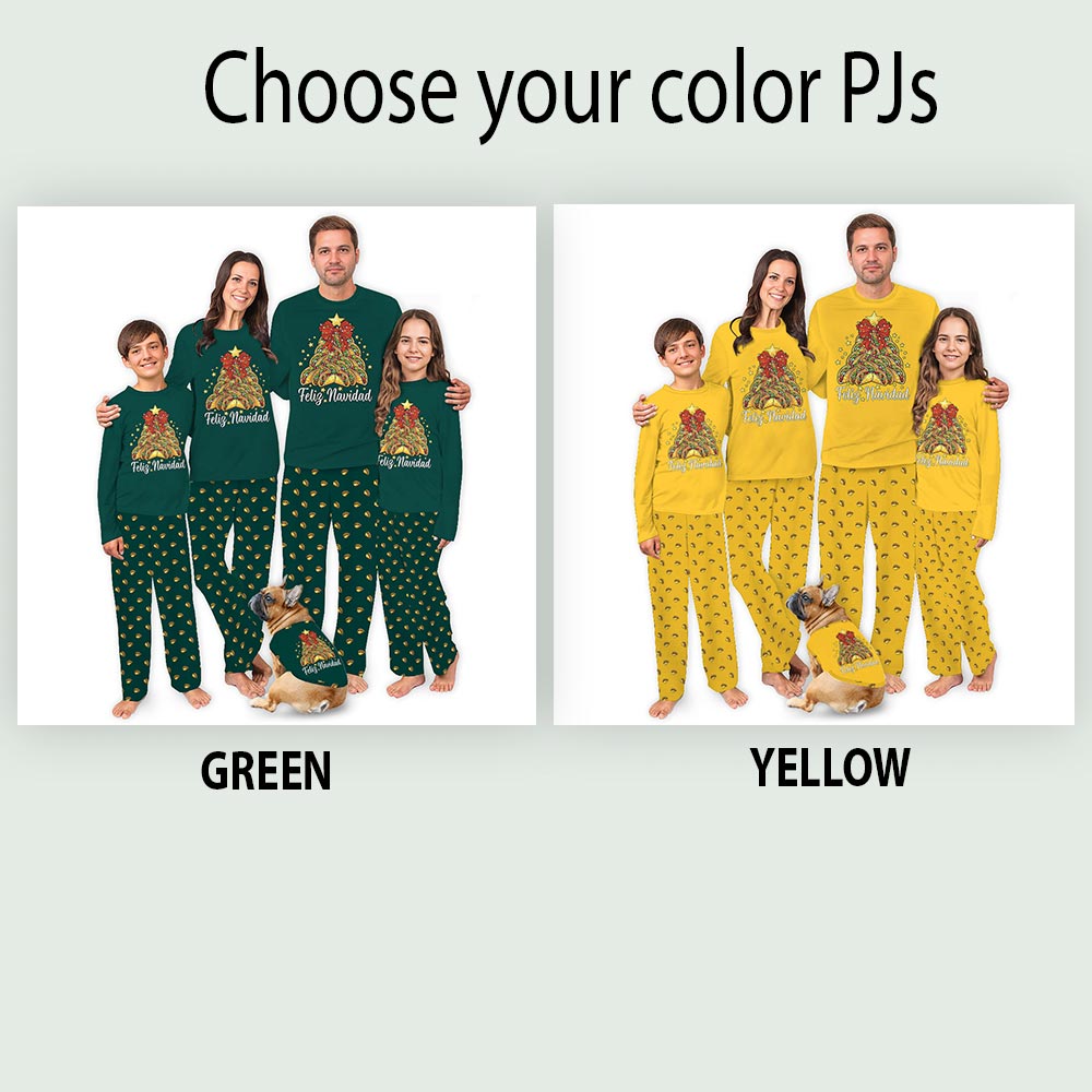 Feliz Navidad Taco Family And Dog Pyjamas Set