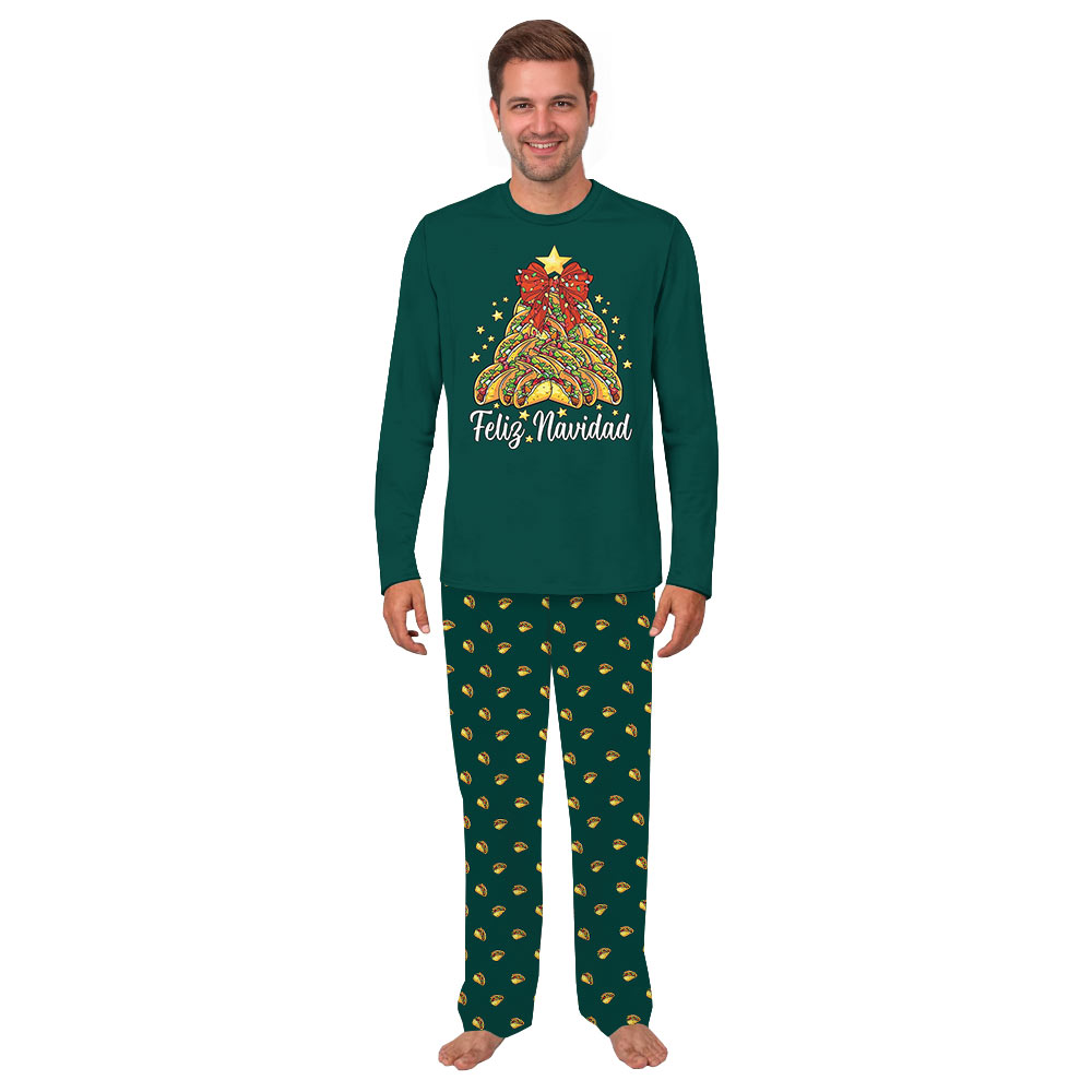 Feliz Navidad Taco Family And Dog Pyjamas Set