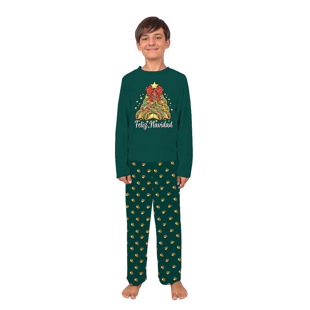 Feliz Navidad Taco Family And Dog Pyjamas Set