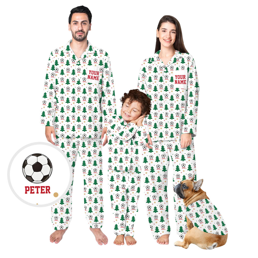 Cute & Funny Soccer Family Christmas Pajamas Cute & Funny Soccer Family Christmas Pajamas