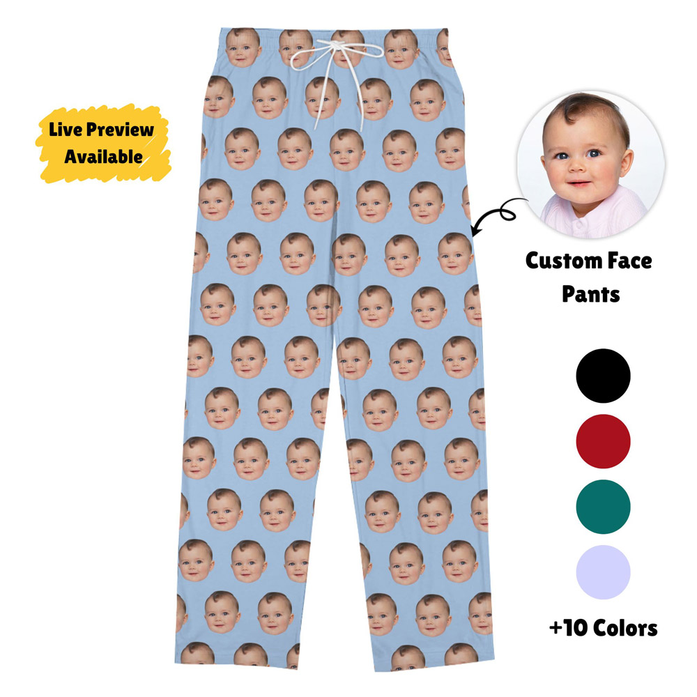 [Photo + Color] Custom PJ Pants With Faces On Them
