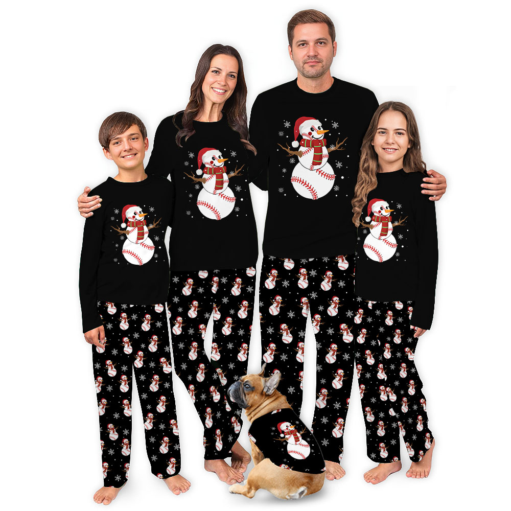 Cute Baseball Family Pj Sets Christmas