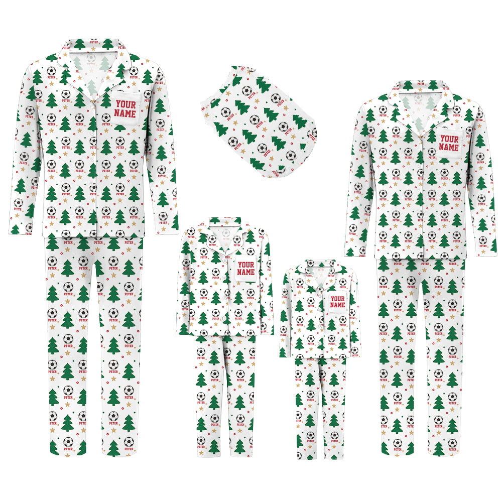 Cute & Funny Soccer Family Christmas Pajamas Cute & Funny Soccer Family Christmas Pajamas
