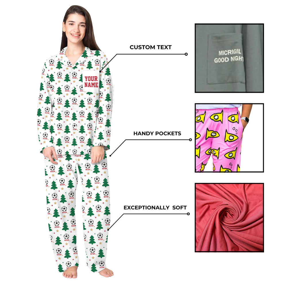 Cute & Funny Soccer Family Christmas Pajamas Cute & Funny Soccer Family Christmas Pajamas