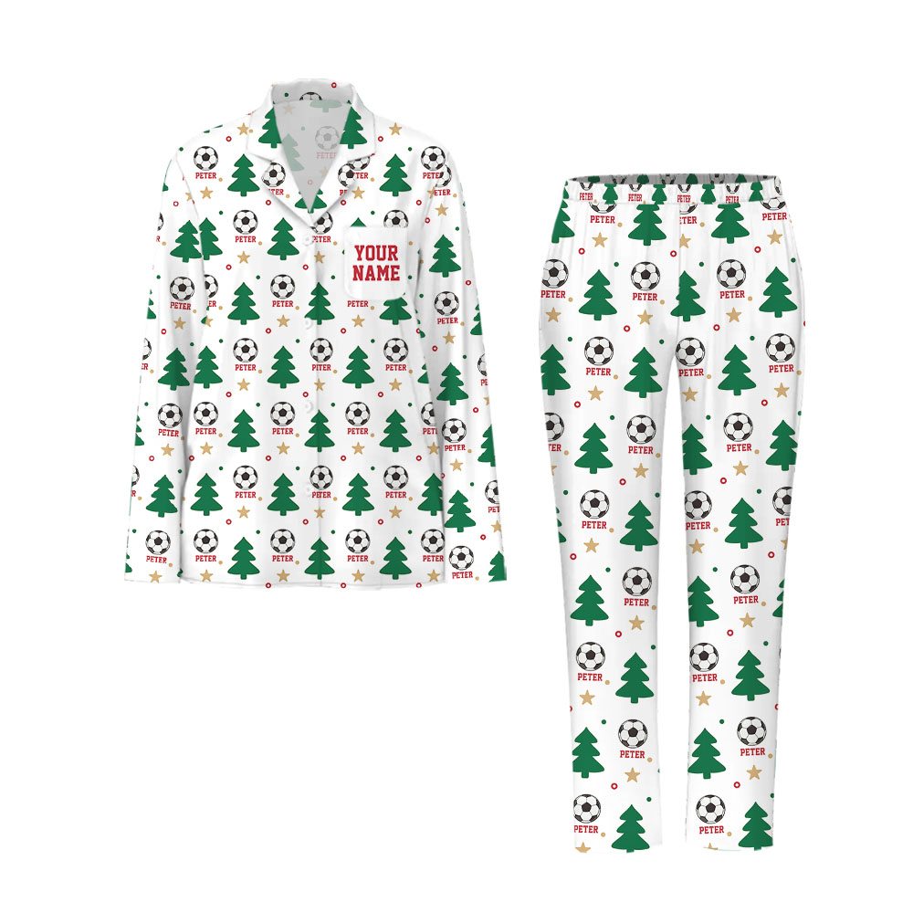 Cute & Funny Soccer Family Christmas Pajamas Cute & Funny Soccer Family Christmas Pajamas