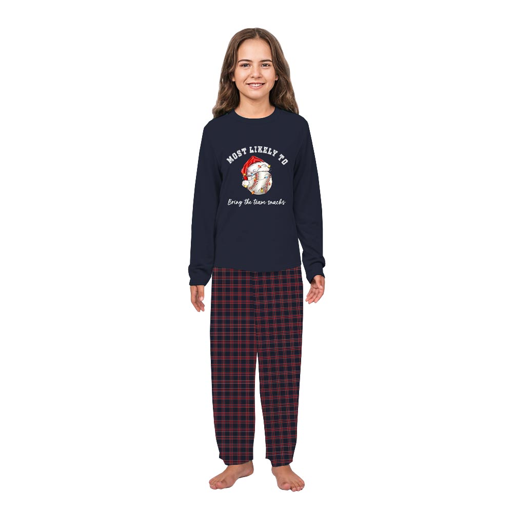 Quote Personalised Christmas PJs with Baseball Theme for Families Quote Personalised Christmas PJs with Baseball Theme for Families