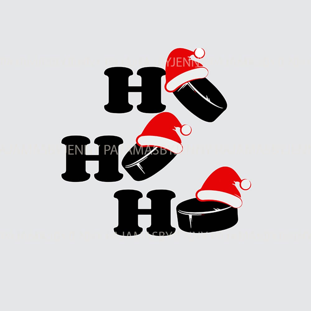 Ho Ho Ho Hockey Christmas Pajamas Family And Dog Set