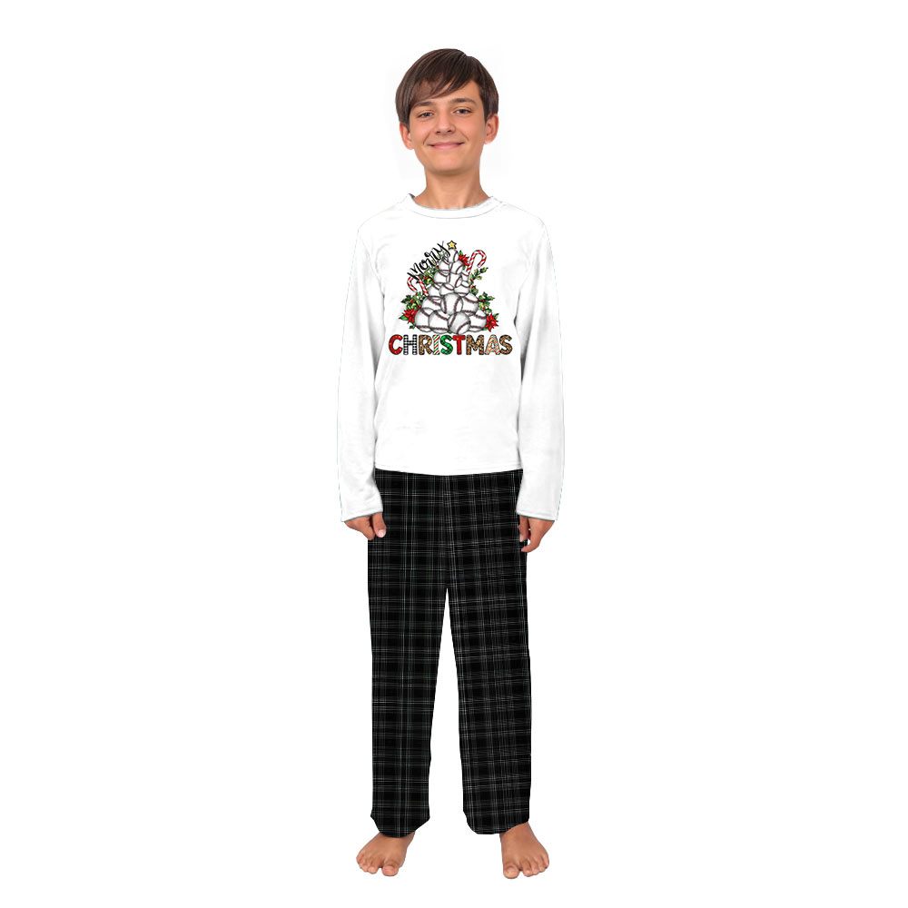 Cheerful Baseball Xmas Tree Themed Matching Family Christmas Jammies Cheerful Baseball Xmas Tree Themed Matching Family Christmas Jammies
