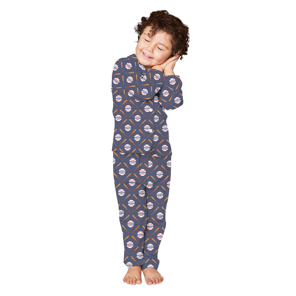 Customizable Baseball Pajama Sets With Name & Number Customizable Baseball Pajama Sets With Name & Number