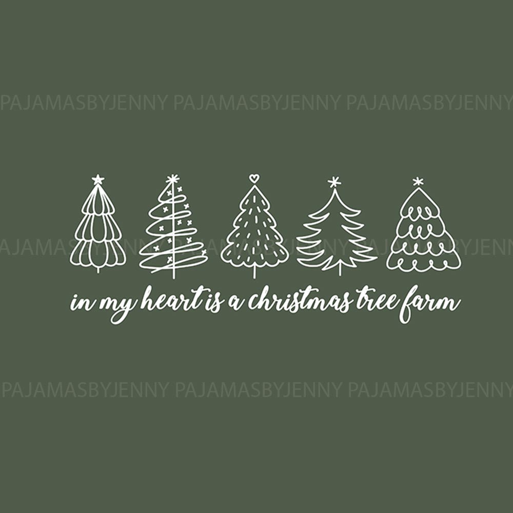 Festive Xmas Tree Themed Family Christmas Pajama Set