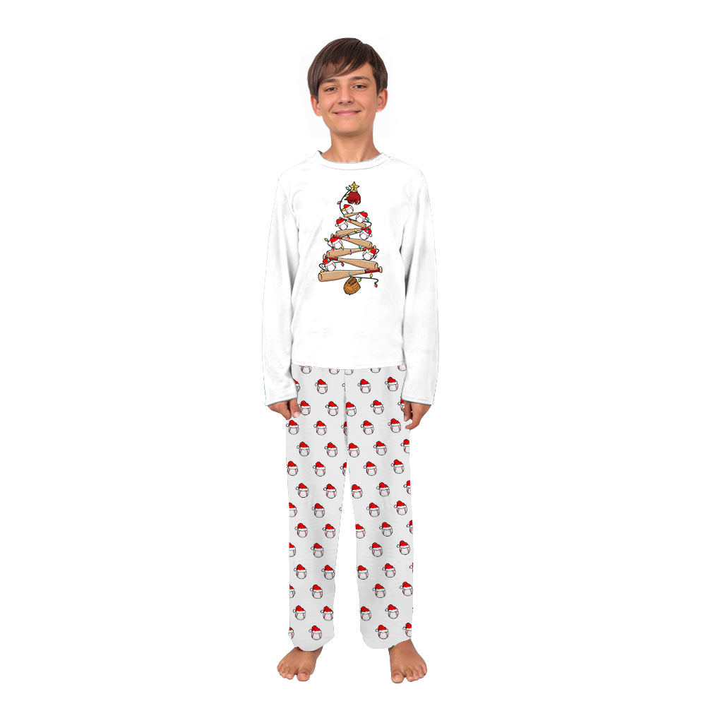 Funny Matching Family Christmas Pajamas Set for Baseball Lovers Funny Matching Family Christmas Pajamas Set for Baseball Lovers