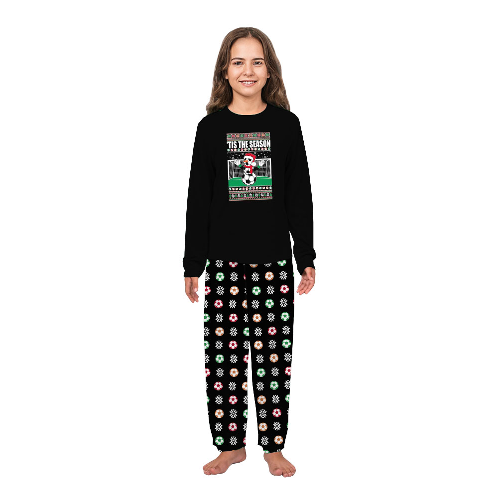Tis The Season Soccer Christmas Pajamas With Pockets Tis The Season Soccer Christmas Pajamas With Pockets