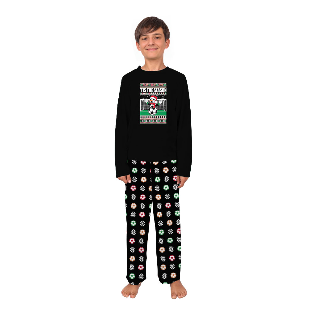 Tis The Season Soccer Christmas Pajamas With Pockets Tis The Season Soccer Christmas Pajamas With Pockets